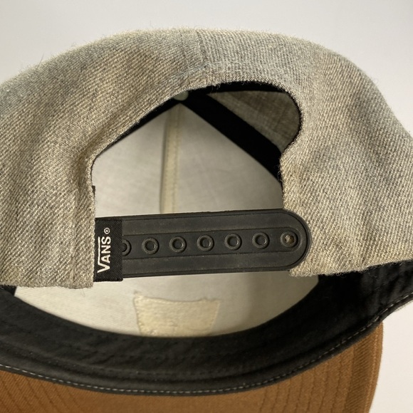 Vans adjustable ball cap wool material tan grey EUC - Picture 2 of 3